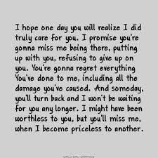 When you miss someone and can't have them back, what then? Miss Me When Im Gone Quotes Quotesgram