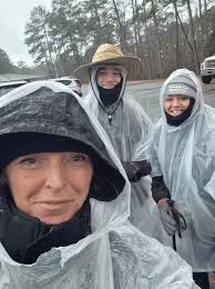 Started in the snow,rain and sleet and finished sweating!