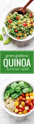Green Goddess Quinoa Summer Salad Pinch Of Yum Recipe Summer Salads Food Recipes