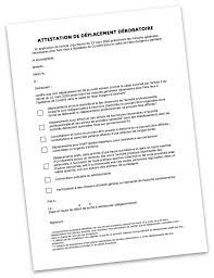 La nouvelle attestation de déplacement. La Nouvelle Attestation De Deplacement Derogatoire Est Disponible Igeneration