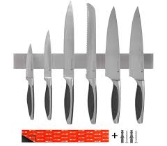 You can show off your knife and cutlery set by hanging them in the wall with the magnetic strip. 40 Cm 16 Magnetic Knife Holder For Wall By Coninx Stainless Steel Hanging Magnetic Knife Strip