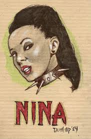 Horror Hosts Drawing Series Featuring Rachel Grant as Nina