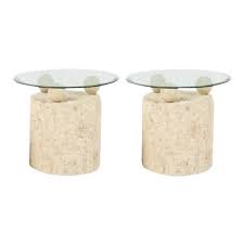 This is the best you can buy for the bedroom. 1990s Post Modern Tessellated Stone Side Tables A Pair In 2021 Side Table Glass Top Coffee Table Glass Side Tables