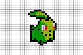 Pokemon Chikorita Pixel Art Pixel Art Templates Pokemon Cross Stitch Pixel Art Pokemon