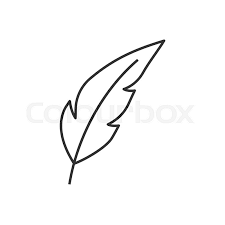 Feather Pen Outline Icon On White Stock Vector Colourbox Feathers book feathers western feather outline png vector fur drawing crafts coloured paper also feather outline png available at png transparent variant. feather pen outline icon on white