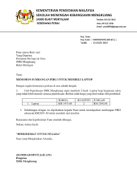 Beberapa di antaranya seperti surat permohonan dana, surat permohonan izin cuti, surat. Surat Mohon Pibg Beli Laptop
