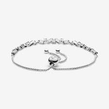 Choose from sterling silver, pandora rose and pandora shine and wear alone for a subtle look or style with your favourite charms to sparkling ice cube slider tennis bracelet. Sparkling Ice Cube Slider Tennis Bracelet Silver Pandora Us