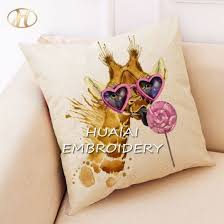 Red mg convertible antique sports car lumbar pillow. Giraffe Rabbit Animal New Design Printed Linen Cushion Covers Indian Faux Home Throw Pillow Cases For Sofa Car Decorative China Animal Cushion Covers And Indian Cushion Covers Price Made In China Com