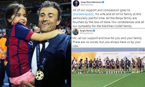 Guillem balague explains how aggressive manager luis enrique has remodelled the spain team maverick boss luis enrique is the real star of this spain side and has united all of the country behind. Tributes Pour In From Messi Suarez And More After Luis Enrique Announcement Of Daughter S Death Daily Mail Online