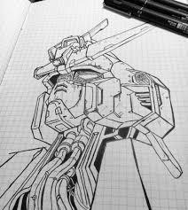 Gundam By Line Drawing Pen Pen Drawing My Drawings Drawing Practice