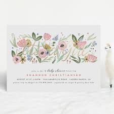 Secret Garden Foil Pressed Baby Shower Invitations By Joanna Griffin Minted