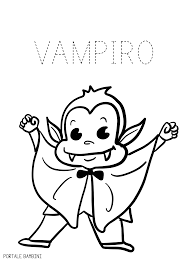 Vi Piace Questo Vampiro Da Stampare E Colorare Con Il Nome Da Ripassare Lo Trovate Insieme A Tante Altre Schede Per La Pr Schede Vampiro Disegni Da Colorare