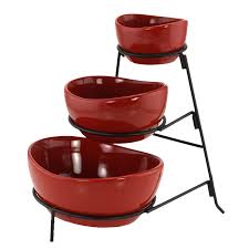 Maybe you would like to learn more about one of these? 3 Tier Oval Bowl Set With Collapsible Thicker Sturdier Metal Rack China Ceramics Homeware Manufacturer