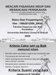 Imam ibnu hajar berpendapat tidak bisa ilhaq kepada pemilik mani secara mutlaq (baik muhtarom atau tidak), sedangkan menurut. Power Point Mencari Pasangan Hidup