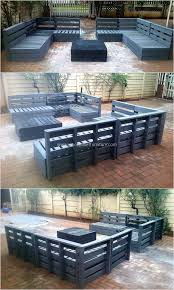 u shape patio pallet sofa set meuble jardin palette salon de jardin palettes meuble jardin
