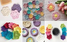 Circle, floral, sometimes a crochet pattern starts with a circle; Floral Face Scrubbies Free Crochet Patterns