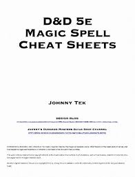 D D 5e Magic Spell Cheat Sheets Dungeon Masters Guild Drivethrucards Com