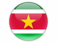 Round icon. Illustration of flag of Suriname