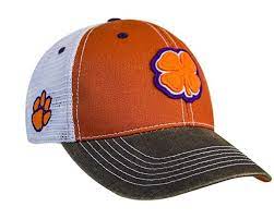 Black Clover Orange White Purple Clemson 2 Tone Vintage Snapback Hat Review Snapback Hats Hats Vintage
