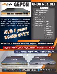 8port L3 Olt By Syrotech Networks 8 Sfp Pon Ports 19 Inch 8 Gigabit Combo Ports 8 Sfp Optic Ports 8 Electrical Ports Networking Fiber Optic Optical