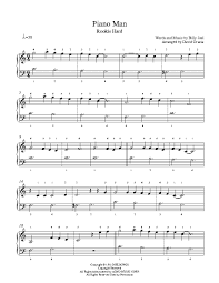 Piano Man By Billy Joel Piano Sheet Music Rookie Level Piano Man Piano Sheet Music Piano Music