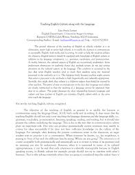 Beberapa hari yang lalu saya ngobrol dengan thomas budiman tentang keseharian dia saat ini, terutama dalam hal pekerjaan. Pdf Teaching English Along With Its Culture