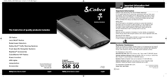 Oferujemy tobie instrukcje użytkowania dla cobra electronics xrs 9345: D323 Cobra Xrs 888 Instruction Manuals Wiring Library