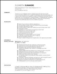 Instead of focusing on previous work experience, it focuses on volunteering experience, internships and college/training curriculum. Free Entry Level Banking Resume Template Resume Now
