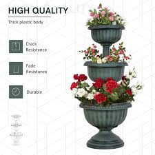 Check spelling or type a new query. Outsunny 3 Tier Chelsea Planter Flowers Display Wide Base Garden Flower Pot Ebay