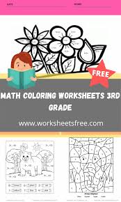 Coloring pages featuring addition, subtraction, multiplication, and division. Math Coloring Worksheets 3rd Grade Worksheets Free