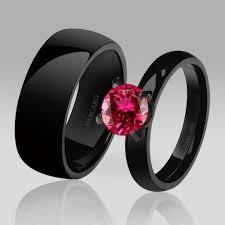 Black Couple Rings Engagement Weddi Black Engagement Ring Black Wedding Rings Wedding Rings Solitaire