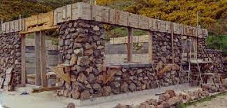 A Guide To Self Building A Stone House With Slipforms Stone Cabin Stone House Building Stone