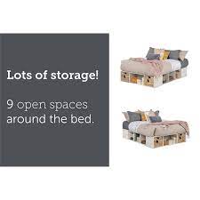 It's a really nice solid wood look and feel. South Shore Avilla Full Storage Platform Bed In Winter Oak 11833