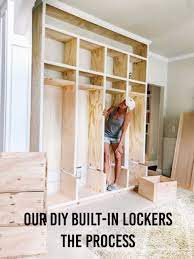 Our Diy Built In Lockers The Process Living With Lady