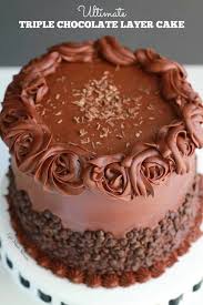 Best Triple Chocolate Layer Cake Is Perfect For Birthdays Or Any Special Occassion Chocolate Desserts Desserts Chocolate Layer Cake