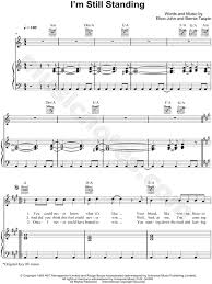 Print And Download I M Still Standing Sheet Music By Elton John Sheet Music Arranged For Piano Vocal Guitar And Sing Sheet Music Piano Sheet Music Elton John
