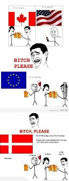 Both the united states and canada are large countries spanning from the pacific ocean to the atlantic ocean coasts, meaning their climate usa vs. Drinking In Denmark Vs Usa Canada And Some Countries In Eu 9gag