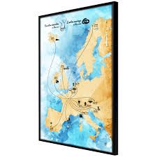 Carte map personnalisée à offrir : retracez un parcours de vie