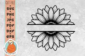 Free Free 113 Sunflower Split Monogram Svg SVG PNG EPS DXF File