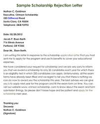 Reapplying after job rejection chroncom. Scholarship Rejection Letter How To Write Examples Templates