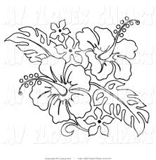 Black And White Hawaiian Shirt Clipart Imagezo Com Imagezo Resources And Information Hawaiian Flower Drawing Flower Drawing Flower Bouquet Drawing