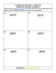 4th grade math multi step long division worksheets steemit