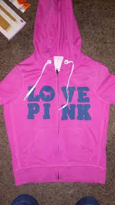 Short sleeved LOVE PINK HOOD MEDIUM ASKING 15$