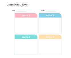 Monthly Observation Chart Can Be Downloaded And Printed
