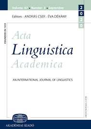 Nominative neuter plural of acadēmicus. Acta Linguistica Academica