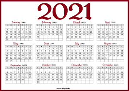 Canada calendars are also available as editable excel spreadsheet calendar and word document calendars. Printable 2021 Calendar With Us Holidays Red Color Hipi Info Printable Calendar Portrait 2021 Calendar Free Printable Calendar Templates