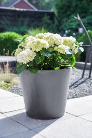 Blumentopf Pflanztopf Pflanzkubel Conico Fiberglas Grau Blumenkubel Pflanzkubel Vivanno