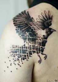 Blue watercolor crow tattoo idea by iateallmypaste. 100 Most Amazing Crow Tattoo Designs For Man Besttattooguide Com
