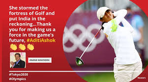 Aditi ashok is one such sportswoman who has made a name for herself and the country with this game on a global level. Vcxyebhtfrmlnm