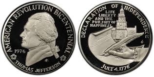 1976 Medal D1976 4a Silver Thomas Jefferson Bicentennial